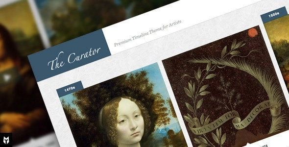 The Curator Premier WP Timeline Theme for Artists 1.4.9.3 GPL Theme