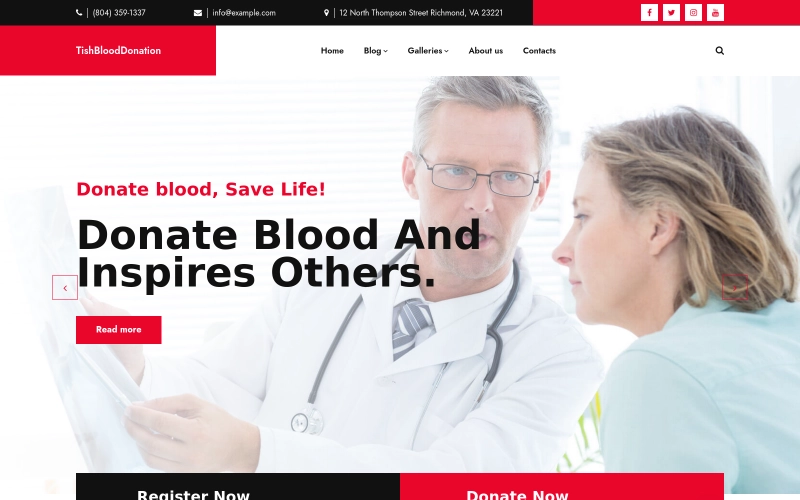 TishBloodDonation Blood Donation WordPress Theme 1.0.0 GPL Theme