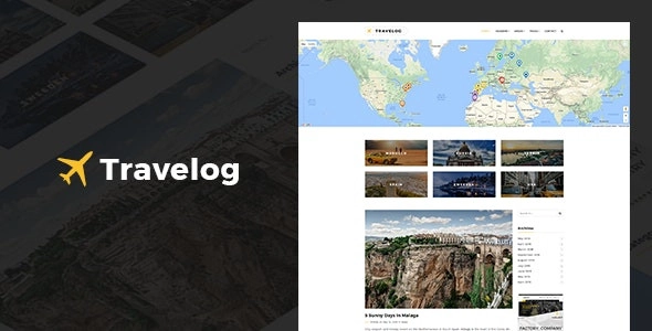 Travelog WordPress Theme For Travelers 2.4 GPL Theme