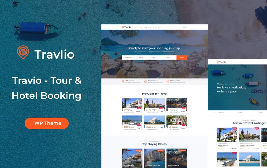 Travlio Travel Booking WordPress Theme 1.0.4 GPL Theme