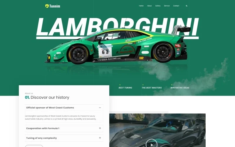 Tunnim Car Tuning WordPress Elementor Theme WordPress Theme 1.0.0 GPL Theme