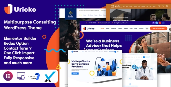 Uricko Multipurpose Consulting WordPress 1.0 GPL Theme