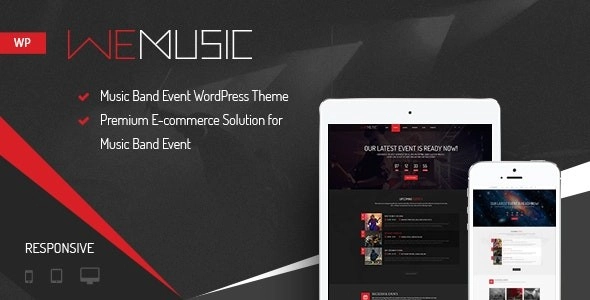 WeMusic Music Band Event WordPress Theme 1.8.0 GPL Theme