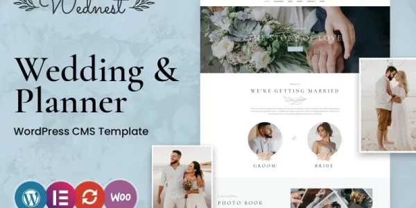 Wednest Wedding Event WordPress Theme 1.0.0 GPL Theme
