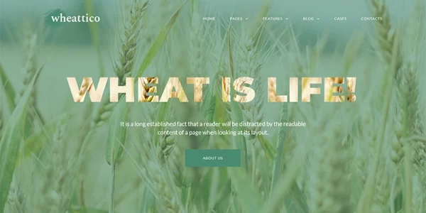 Wheattico Crop Farm Responsive WordPress Theme 1.0.0 GPL Theme