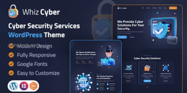 WhizCyber | Cyber Security WordPress Theme 1.0.0 GPL Theme