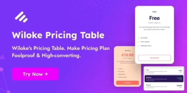 Wiloke Pricing Table Addon For Elementor 2.0.2 GPL Plugins