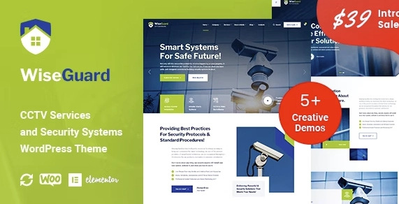 WiseGuard CCTV and Security Systems WordPress Theme 1.0.0 GPL Theme