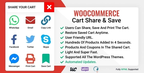 WooCommerce Cart Share and Save 3.0.2 GPL Plugins