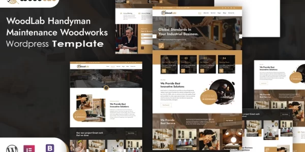 WoodLab Handyman Maintenance Woodworks WordPress Theme WordPress Theme 1.0.0 GPL Theme
