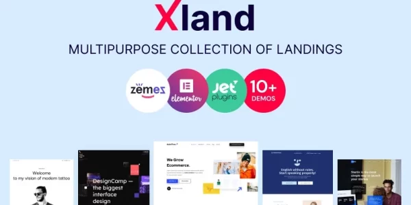 XLand Multipurpose Collection of Landing Pages WordPress Theme 2.0.2 GPL Theme