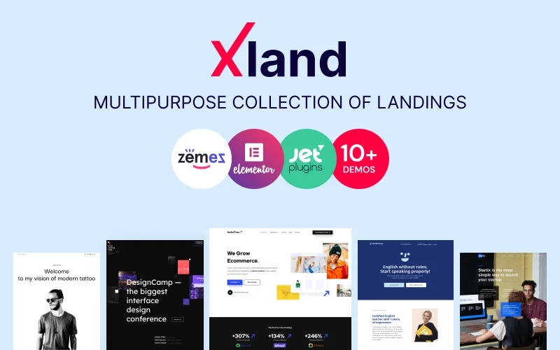 XLand Multipurpose Collection of Landing Pages WordPress Theme 2.0.2 GPL Theme