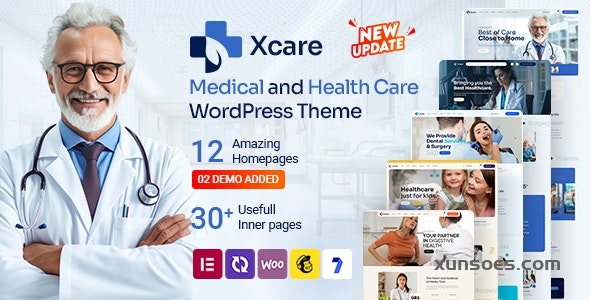 Xcare Medical and Health Care WordPress Theme  5.0 GPL Theme