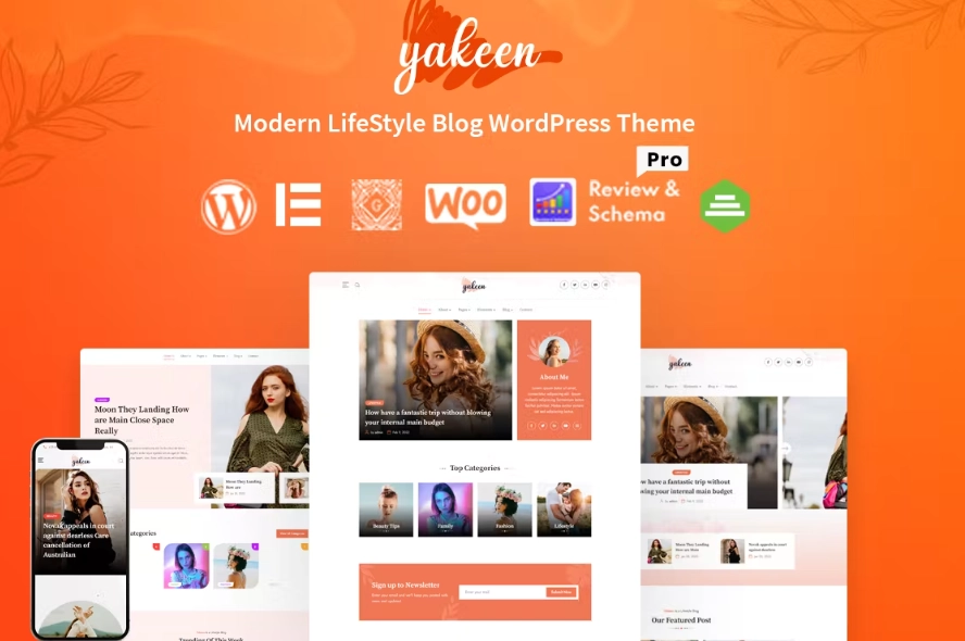 Yakeen Lifestyle Blog WordPress Theme 1.2 GPL Theme