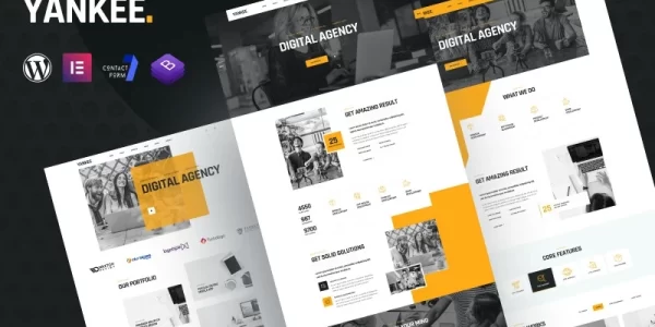 Yankee Digital Agency Elementor WordPress Theme 1.4.2 GPL Theme
