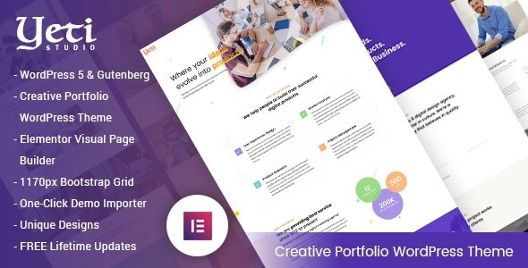 Yeti Portfolio Responsive WordPress Theme 1.0.0 GPL Theme