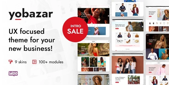 Yobazar Elementor Fashion WooCommerce Theme 1.3.7 GPL Theme