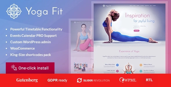 Yoga Fit 1.3.6 GPL Theme