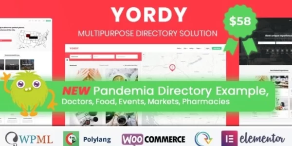 Yordy Directory Listings WordPress Theme 1.4 GPL Theme