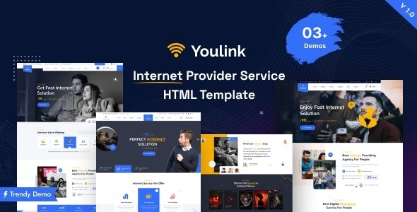 Youlink Broadband Internet Services WordPress Theme 1.0.1 GPL Theme