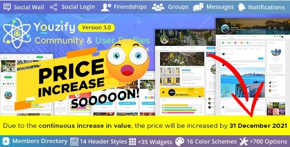 Youzify (formerly Youzer) BuddyPress Community WordPress User Profile Plugin 3.5.4 GPL Plugins