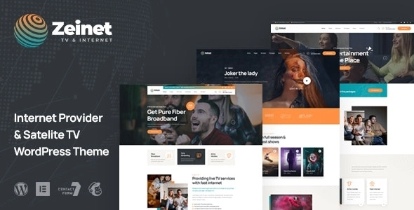 Zeinet Internet Provider Satellite TV WordPress Theme 1.0.1 GPL Theme