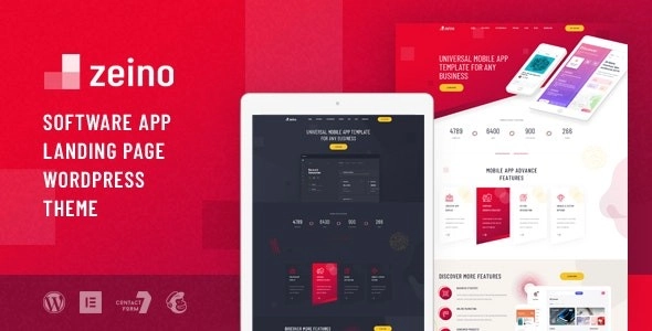 Zeino App Landing WordPress Theme 1.0 GPL Theme