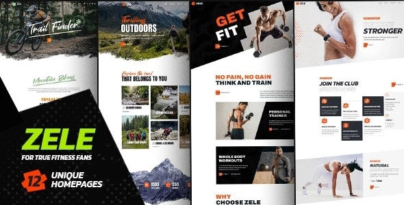 Zele Fitness Gym Sports 1.0.0 GPL Theme