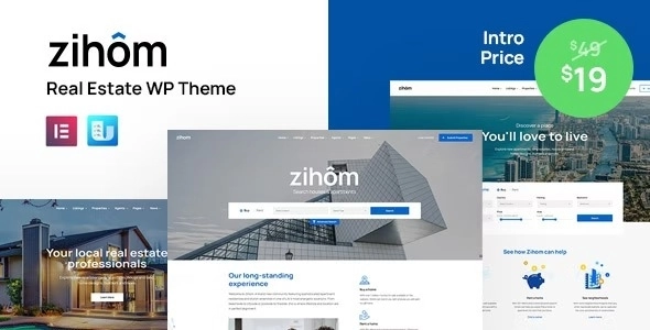 Zihom Real Estate WordPress Theme 1.1.1 GPL Theme
