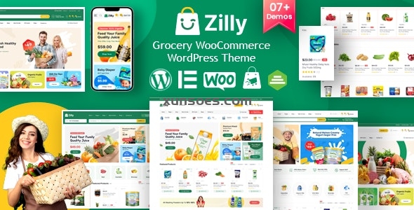 Zilly Grocery Store WooCommerce WordPress Theme 1.9 GPL Theme