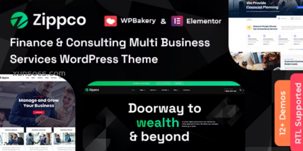 Zippco Business and Finance Consulting WordPress Theme 4.2 GPL Theme