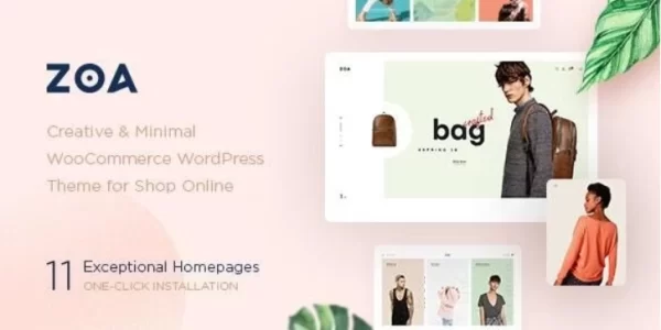 Zoa Minimalist Elementor WooCommerce Theme 2.5.5 GPL Theme