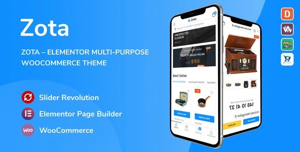 Zota Elementor Multi-Purpose WooCommerce Theme 1.2.19 GPL Theme