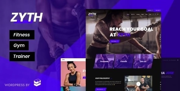 Zyth Fitness Gym 2.1.1 GPL Theme