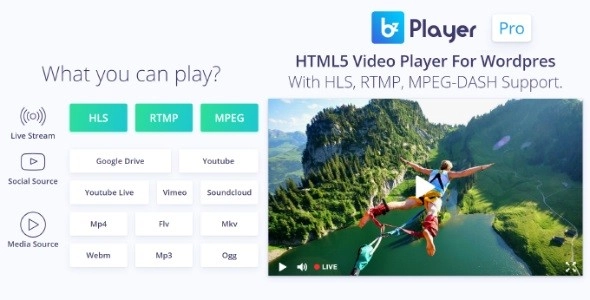 bzplayer Pro Live Streaming Player WordPress Plugin 2.1 GPL Plugins