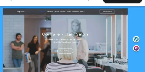 Сoiffure Hair Salon Website with Blog Elementor WordPress Theme 2.1 GPL Theme