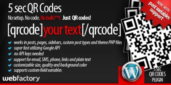 5sec QR Codes 1.2 GPL Plugins