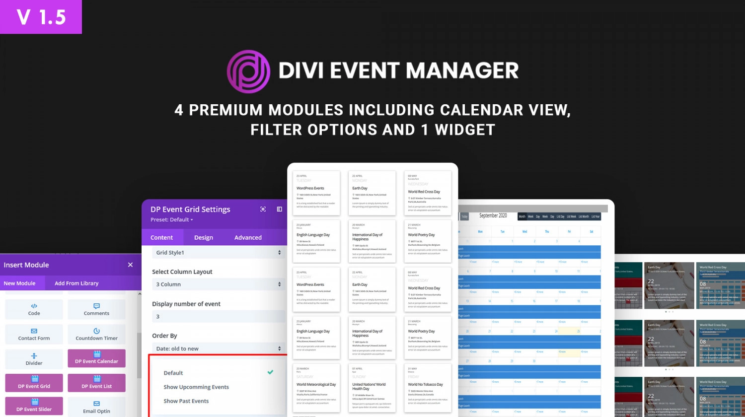 Divi Event Manager Plugin 1.52 GPL Plugins