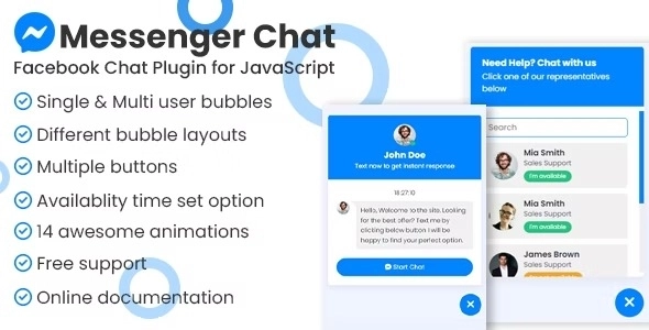 Messenger chat support WordPress Plugin 1.1.2 GPL Plugins