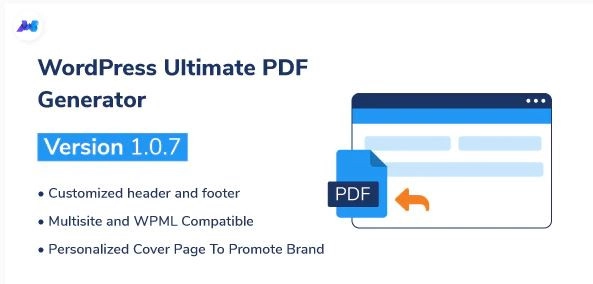 WP Ultimate PDF Generator 1.1.3 GPL Plugins