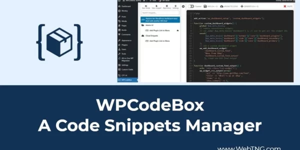 WPCodeBox – The easiest way to add Code Snippets to WordPress 1.1.1 GPL Plugins