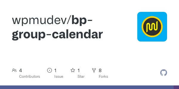 WPMU DEV BuddyPress Group Calendar 1.4.9 GPL Plugins