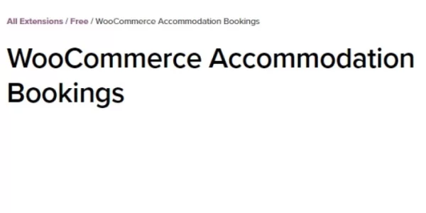 WooCommerce Accommodation Bookings 1.2.2 GPL Plugins