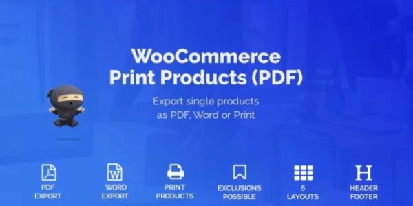 WooCommerce Print Products (PDF) 1.8.8 GPL Plugins