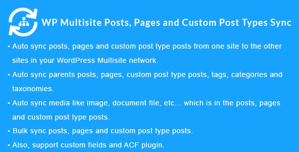 WordPress Multisite Posts, Pages and Custom Post Type Posts Sync 1.4.0 GPL Plugins